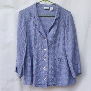 NTCO Periwinkle Linen Blend Shirt M